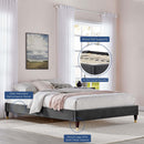 Harlow Full Performance Velvet Platform Bed Frame