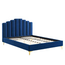 Olivia Queen Performance Velvet Platform Bed