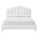 Olivia Queen Performance Velvet Platform Bed