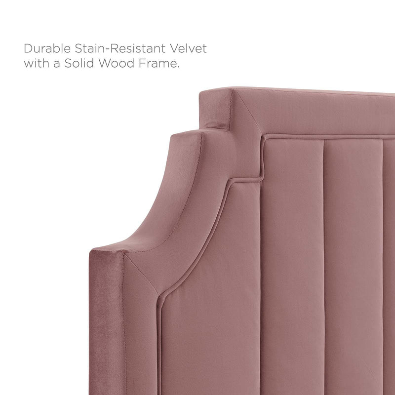 Alyona Channel Tufted Performance Velvet Full/Queen Headboard