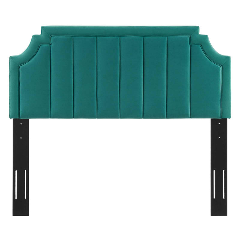Alyona Channel Tufted Performance Velvet Full/Queen Headboard