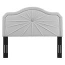 Kristin Pleated Performance Velvet Twin Headboard