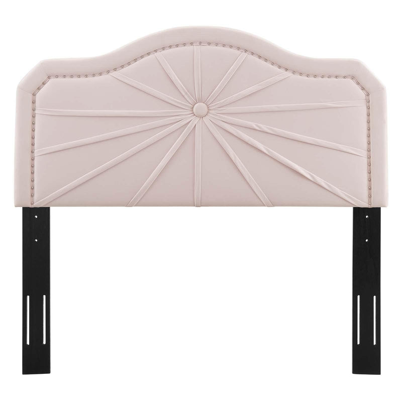 Kristin Pleated Performance Velvet Full/Queen Headboard