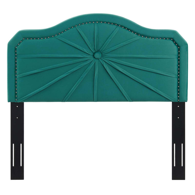 Kristin Pleated Performance Velvet Full/Queen Headboard