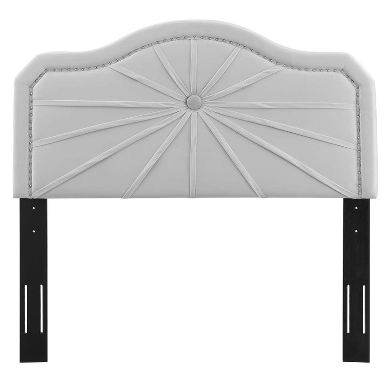 Kristin Pleated Performance Velvet Full/Queen Headboard