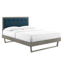 Willow Full Wood Platform Bed With Angular Frame
