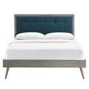 Willow Full Wood Platform Bed With Splayed Legs