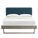 Bridgette King Wood Platform Bed With Angular Frame