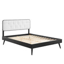Bridgette King Wood Platform Bed With Splayed Legs
