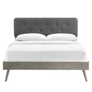 Bridgette Twin Wood Platform Bed With Splayed Legs