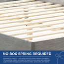 Sidney Cane and Wood King Platform Bed With Splayed Legs