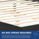 Kelsea Cane and Wood King Platform Bed With Splayed Legs