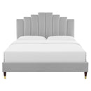 Elise Full Performance Velvet Platform Bed