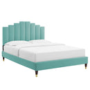 Elise Full Performance Velvet Platform Bed