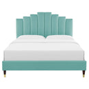 Elise King Performance Velvet Platform Bed
