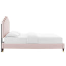 Elise Full Performance Velvet Platform Bed
