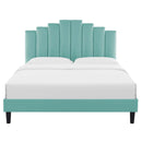 Elise Full Performance Velvet Platform Bed