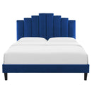 Elise Full Performance Velvet Platform Bed