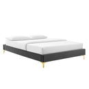 Elise Full Performance Velvet Platform Bed