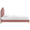 Elise Full Performance Velvet Platform Bed
