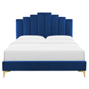 Elise Full Performance Velvet Platform Bed