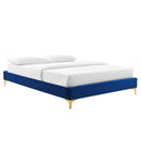 Elise Full Performance Velvet Platform Bed