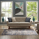 Minu Distressed Floral Lattice 8x10 Area Rug