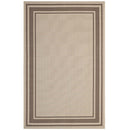 Rim Solid Border 5x8 Indoor and Outdoor Area Rug