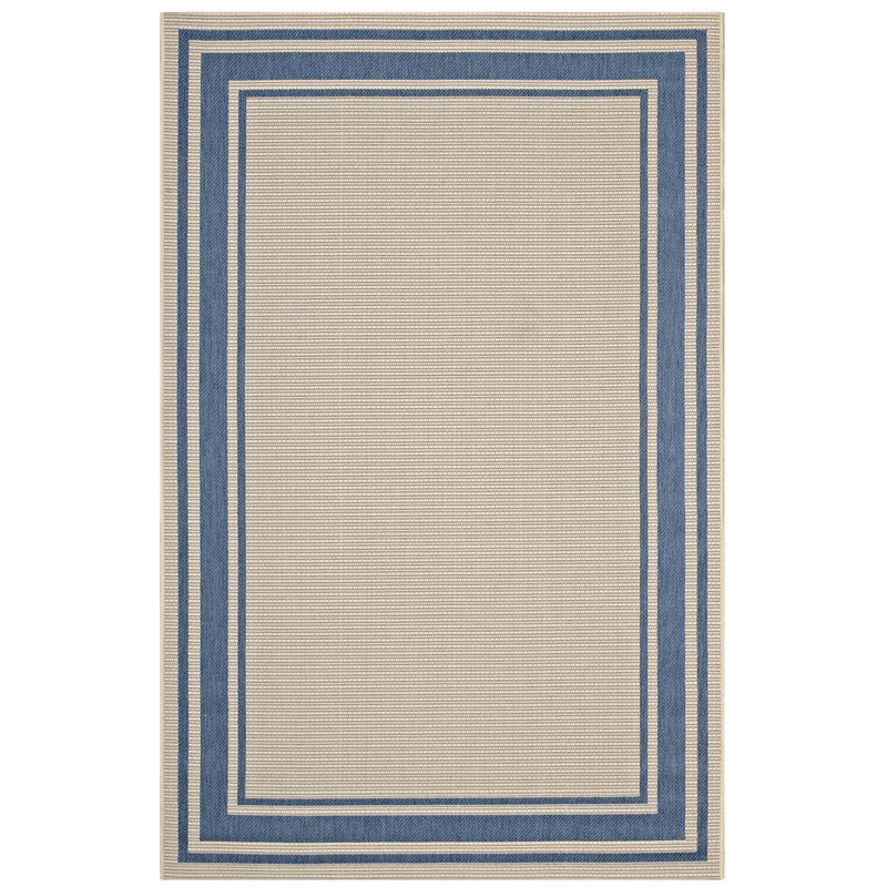Rim Solid Border 5x8 Indoor and Outdoor Area Rug