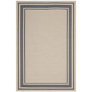 Rim Solid Border 5x8 Indoor and Outdoor Area Rug