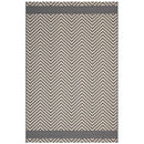 Optica Chevron With End Borders 8x10 Indoor and Outdoor Area Rug