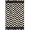 Optica Chevron With End Borders 5x8 Indoor and Outdoor Area Rug