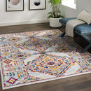 Entourage Khalida Distressed Vintage Floral Lattice 5x8 Area Rug - Michael's Discount Furniture