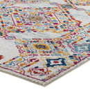 Entourage Khalida Distressed Vintage Floral Lattice 5x8 Area Rug - Michael's Discount Furniture