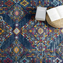 Entourage Khalida Distressed Vintage Floral Lattice 5x8 Area Rug - Michael's Discount Furniture