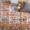 Entourage Jessa Distressed Vintage Floral Lattice 8x10 Area Rug - Michael's Discount Furniture