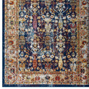 Entourage Jessa Distressed Vintage Floral Lattice 8x10 Area Rug - Michael's Discount Furniture