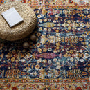 Entourage Jessa Distressed Vintage Floral Lattice 8x10 Area Rug - Michael's Discount Furniture