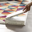 Entourage Elettra Distressed Geometric Triangle Mosaic 8x10 Area Rug