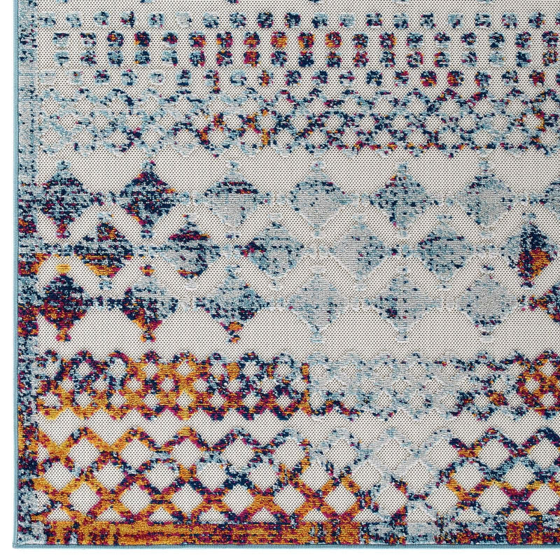 Reflect Giada Abstract Diamond Moroccan Trellis 5x8 Indoor/Outdoor Area Rug