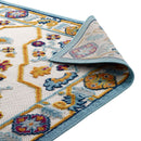 Reflect Freesia Distressed Floral Persian Medallion 8x10 Indoor and Outdoor Area Rug