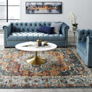 Tribute Diantha Distressed Vintage Floral Persian Medallion 8x10 Area Rug