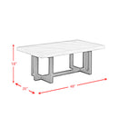 Morris Coffee Table in Espresso W/White Marble Top (3A Packing) - Michael's Discount Furniture