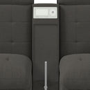 Options One 8PC Living Room Set in Palmer Plus Ash with Media Console - Michael's Discount Furniture