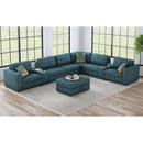 Options One 9PC Living Room Set in Palmer Plus Teal - Michael's Discount Furniture