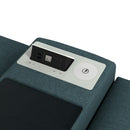 Options One 8PC Living Room Set in Palmer Plus Teal with Media Console - Michael's Discount Furniture