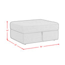 Options One Storage Ottoman in Palmer Plus Ash - Michael's Discount Furniture