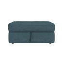 Options One Storage Ottoman in Palmer Plus Teal - Michael's Discount Furniture