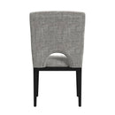 Oregon Dining Side Chair with Grey Fabric in Black (2 Per Carton) - Michael's Discount Furniture