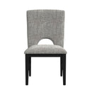 Oregon Dining Side Chair with Grey Fabric in Black (2 Per Carton) - Michael's Discount Furniture